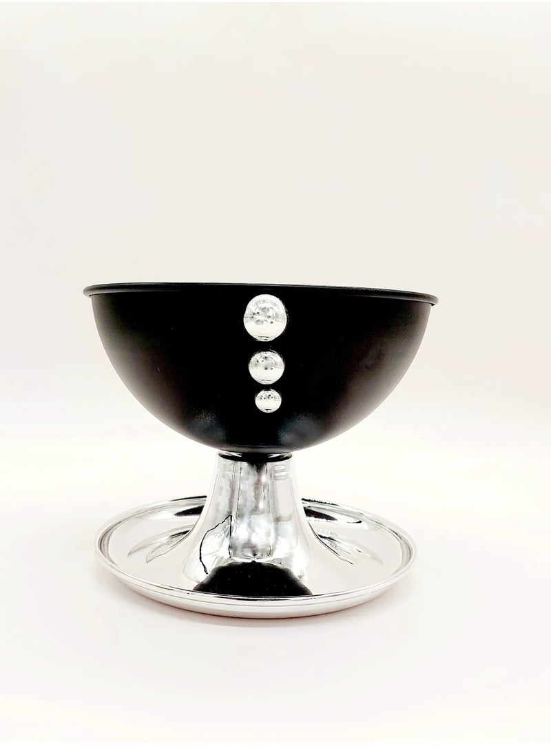 Decoration footed Candy Bowl steel&black colors 15cm