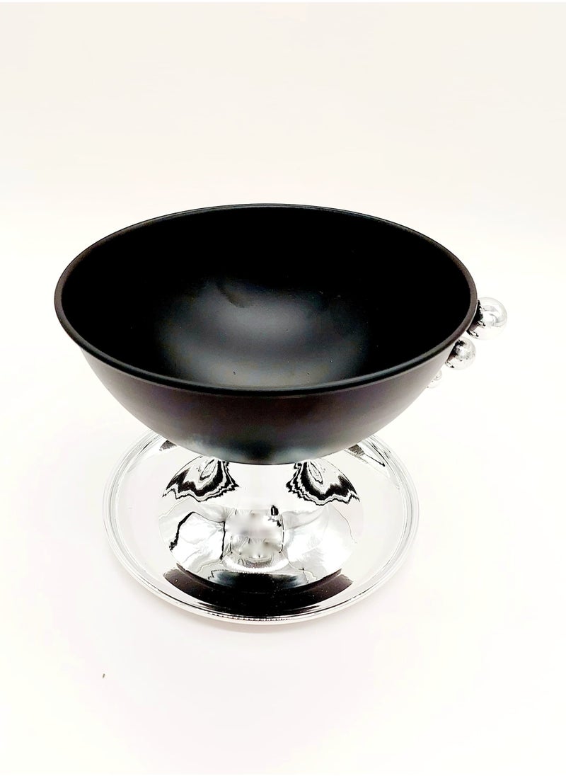 Decoration footed Candy Bowl steel&black colors 15cm