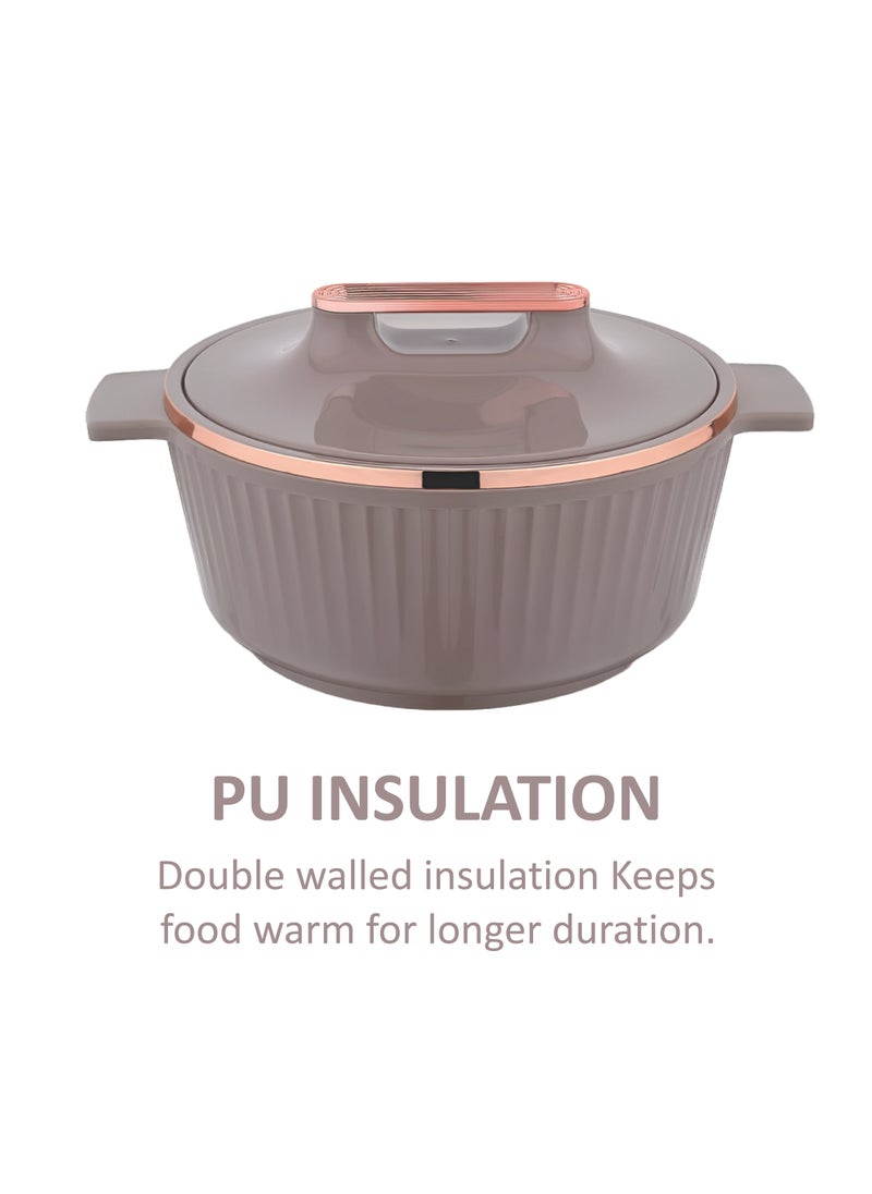 Fancy Casserole Stainless Steel Insulated Hotpot 3pcs set 1500ML,2500ML,3500ML - Rose