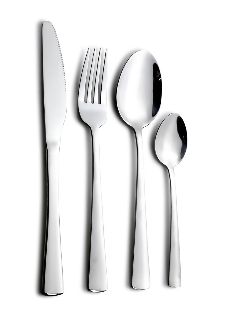 Cuisine Art Chole 16 Piece Stainless Steel Cutlery Set, Silver