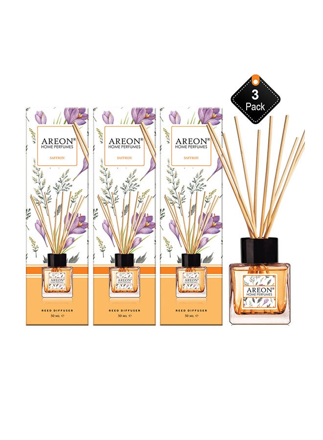 Pack Of 3 Home Perfumes Garden Saffron Yellow 50ml