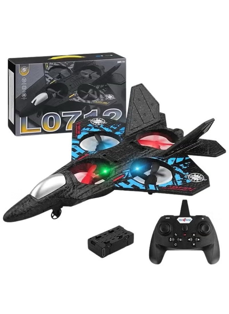 RC Aeroplane 2.4GHz Remote Control L0712 Quadcopter Floating Fighter Plane – RTF Airplane Toy with Colored Lights and USB Charging, Ideal for Beginners, Kids, and Adults