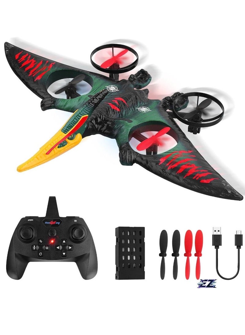 RC Aeroplane 2.4GHz Remote Controlled L0713 Quadcopter, Floating Fighter Aircraft RTF – Ideal for Beginners, Children & Adults, USB Charging, Green – Easy to Fly, Fun for All Ages