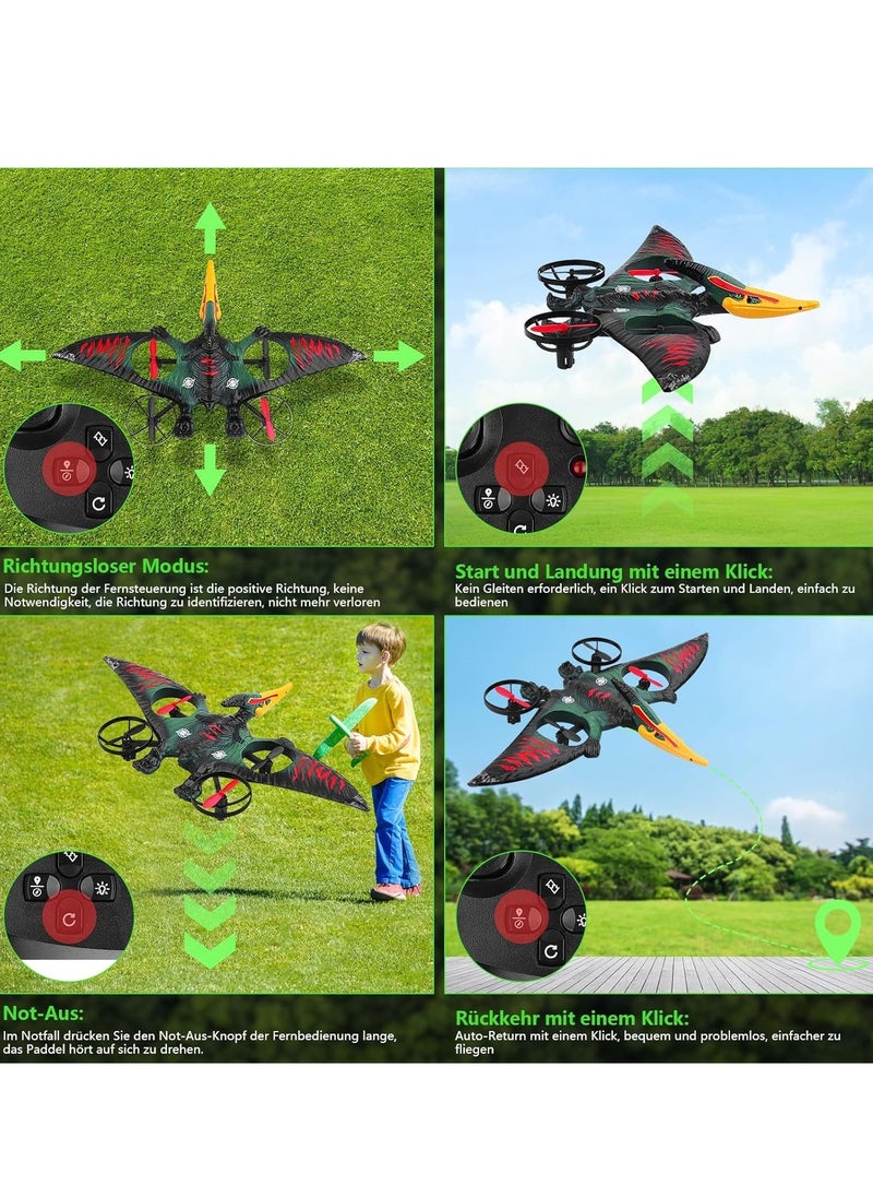 RC Aeroplane 2.4GHz Remote Controlled L0713 Quadcopter, Floating Fighter Aircraft RTF – Ideal for Beginners, Children & Adults, USB Charging, Green – Easy to Fly, Fun for All Ages