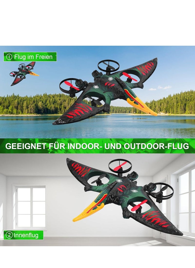 RC Aeroplane 2.4GHz Remote Controlled Quadcopter L0713 – Floating Fighter Aircraft, RTF for Beginners, Children & Adults, USB Charging, Green