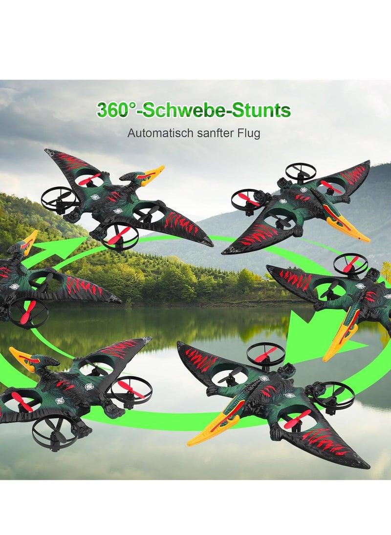 RC Aeroplane 2.4GHz Remote Controlled Quadcopter L0713 – Floating Fighter Aircraft, RTF for Beginners, Children & Adults, USB Charging, Green