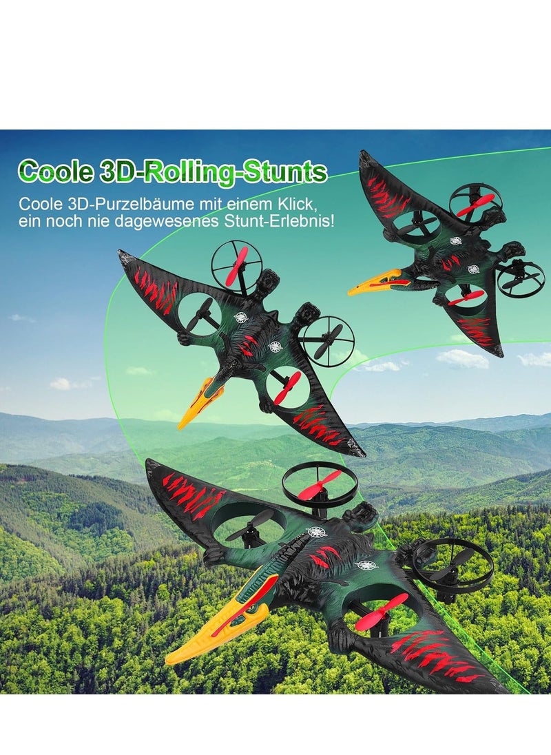 RC Aeroplane 2.4GHz Remote Controlled Quadcopter L0713 – Floating Fighter Aircraft, RTF for Beginners, Children & Adults, USB Charging, Green