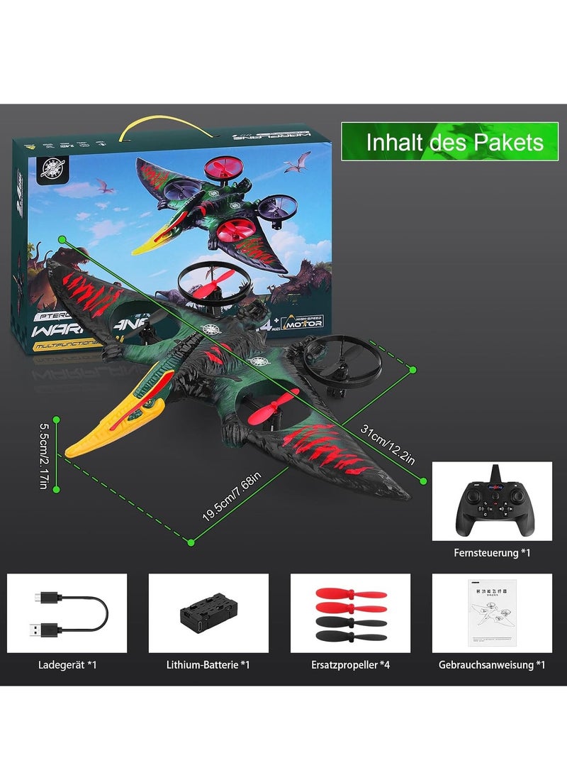 RC Aeroplane 2.4GHz Remote Controlled Quadcopter L0713 – Floating Fighter Aircraft, RTF for Beginners, Children & Adults, USB Charging, Green