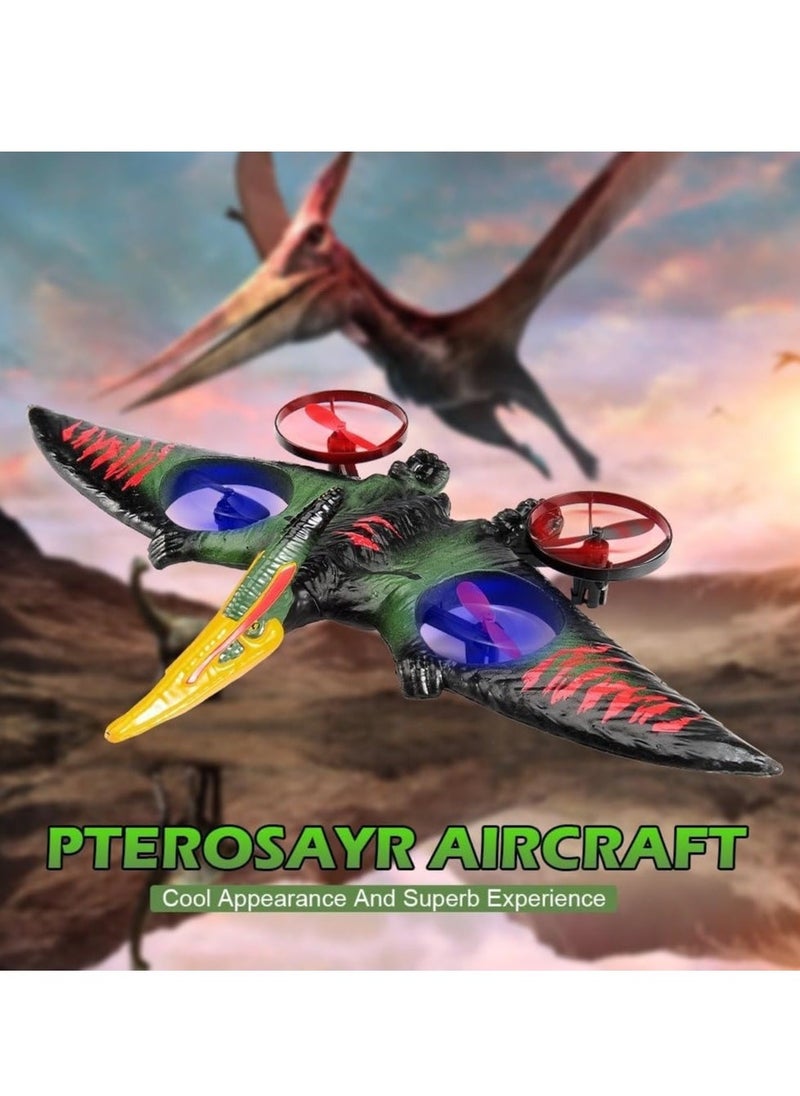 Dragon Remote Control Airplane – RC Dinosaur Plane 2.4G 6-Axis Gyro EPP Foam RC Aircraft, One Key Take Off, 360° Rotation, Easy to Fly RC Glider for Kids & Beginners – Fun Flying Toy (Green)