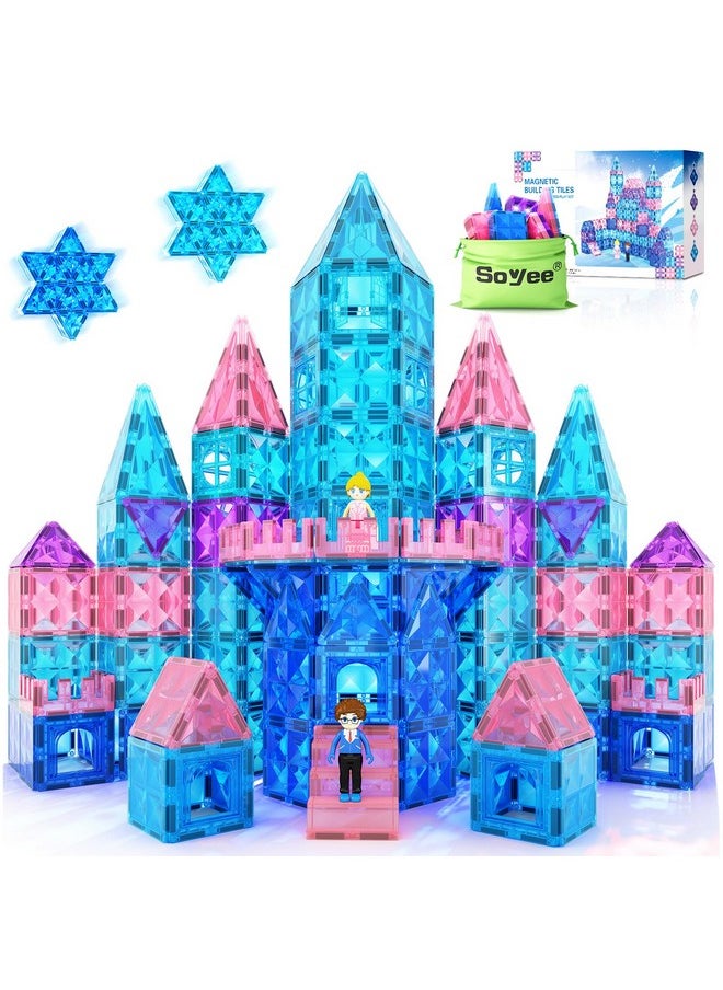 Frozen Toys For Girls Diamond Magnetic Tiles With Stair Dolls Toys For 3+ Year Old Girls Boys Sensory Stem Learning Toys Gifts For 3 4 5 6 7 8+ Year Old Girls Toys Ages 3-5 4-8 5-7