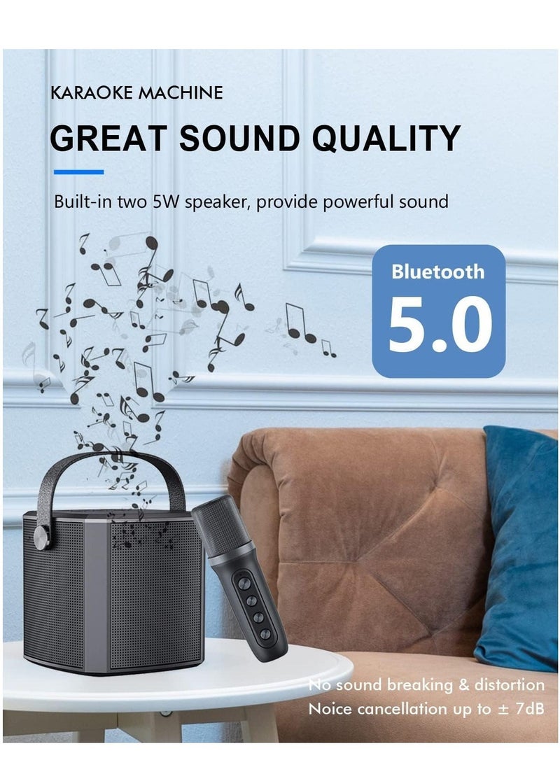 Karaoke Machine with UHF Wireless Microphones for Adults & Kids | Portable Bluetooth PA Speaker System | Vocal Cut Support | Rechargeable, Loud Sound & LED Light Effects | Perfect for Home Parties, Weddings, Meetings & Events