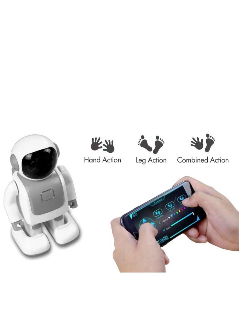 PICOCICI PROGRAM DANCE ROBERT APP CONTROLLED ROBOT AND BLUETOOTH SPEAKER WITH BUILTIN DANCING FEATURE WITH GESTURE MOVEMENTS, FUN TOY GADGET FOR KIDS REMOTE DANCING ROBOT