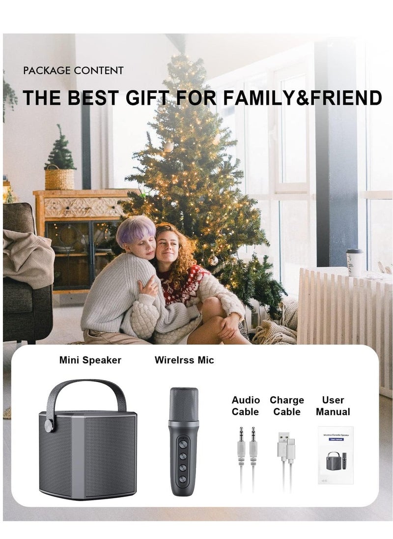 Bluetooth Karaoke Speaker for Kids & Family | Professional Microphone with Built-In PA System | Portable Singing Speaker for Karaoke Parties, Home Entertainment, Outdoor Events, and Family Fun