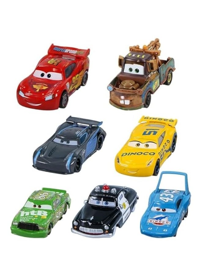 Movie Cars Toys 2 3 Cruz Sheriff The King Jackson Mater Metal Diecast Car Toy 7Pcs Set Kids Boy