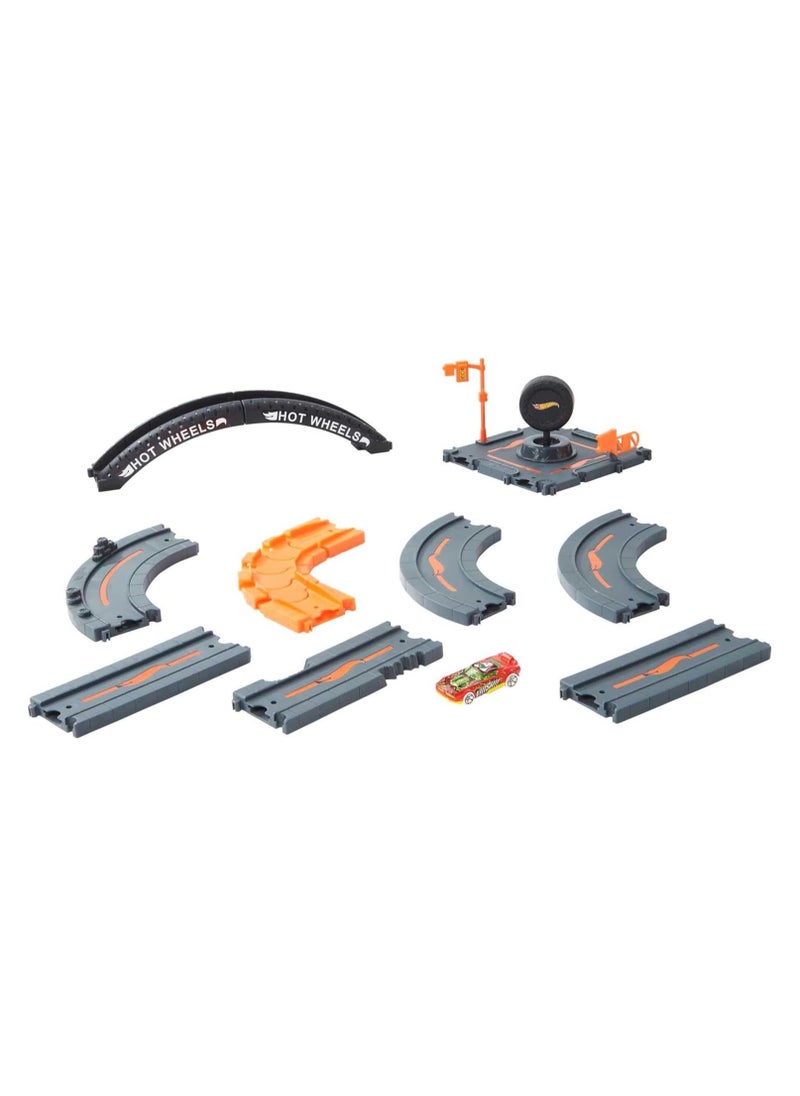 Hot Wheels City Track Pack, 10-Piece Set, With 1 Car