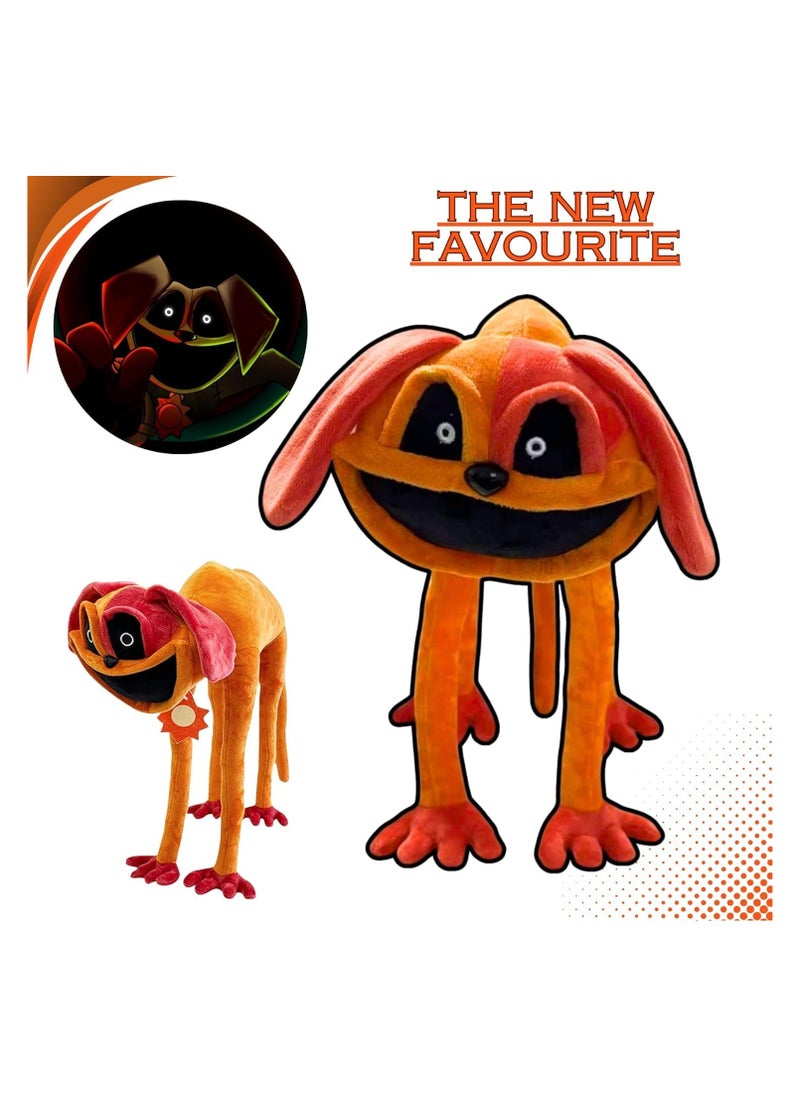 Smiling Plush Critter Dog, New Dog Monster Day Plush Toy, Smiling Plush Plush Pillow Doll Toy, Game Fans, Ideal Sleep and Play Companion 13 in.