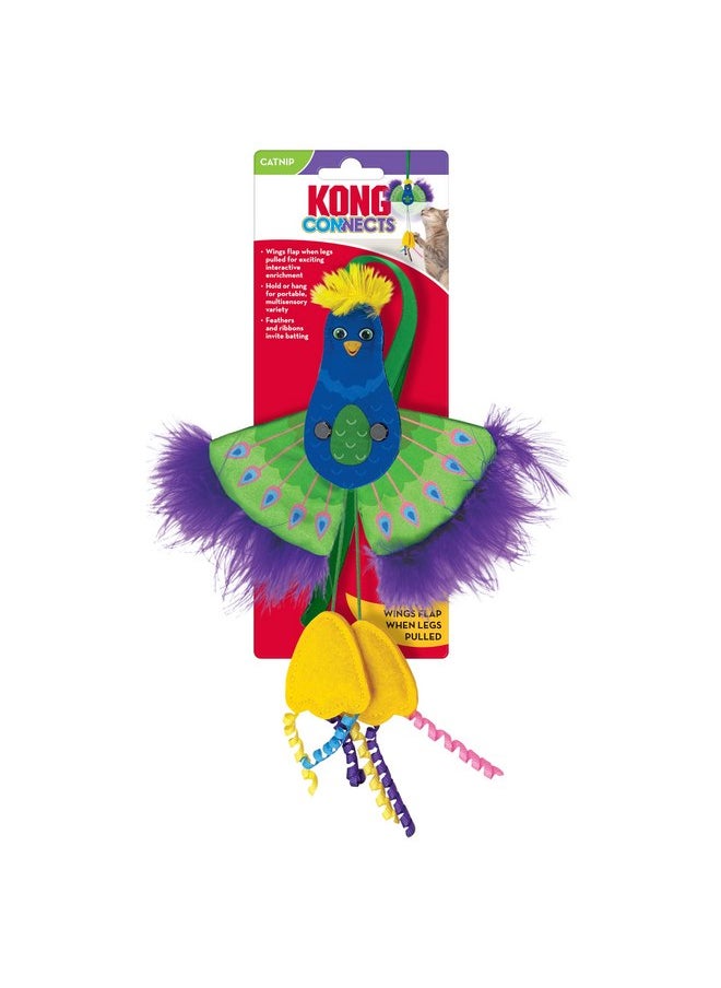KONG Connects Peacock Interactive Cat Toy with Feathers and Catnip