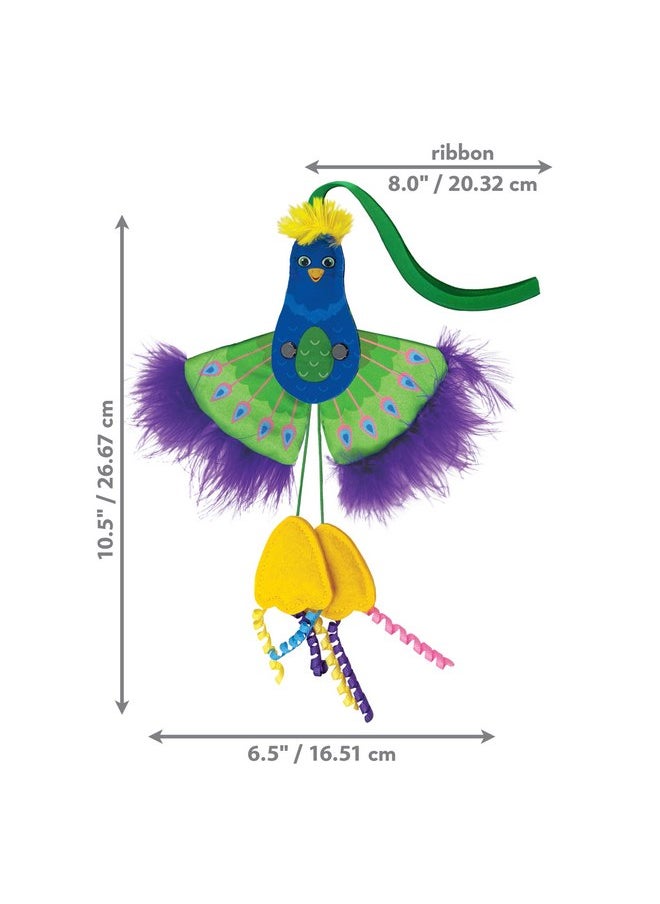 KONG Connects Peacock Interactive Cat Toy with Feathers and Catnip