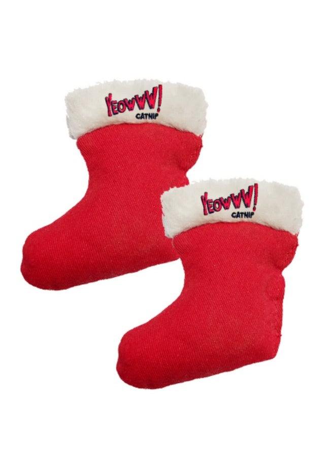 Yeowww! Duckyworld 100% ORGANIC Flower Leaf Catnip Cat Toy Christmas 2 Stockings