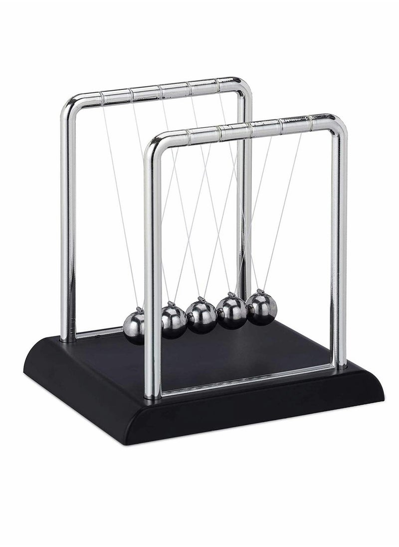 Classic Newton Cradle Balance Balls Wooden Base Newton's Cradle Balance Balls Adults Physics Science Steel Pendulum Ornaments Educational Toy Gift for Home Office Desk