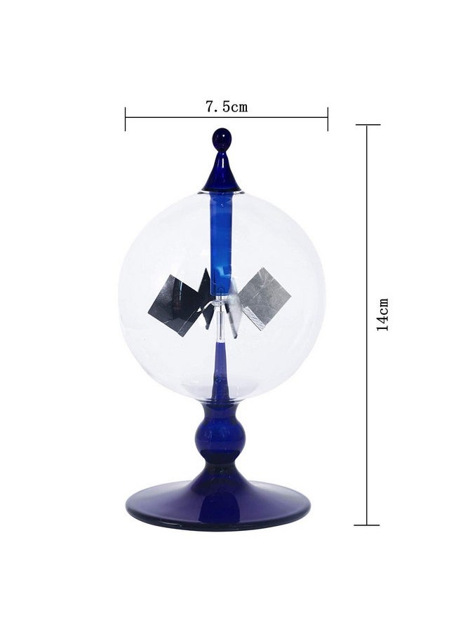 Blue Solar Power Radiometer Sun Light Energy Crookes Spinning Vanes Windmill Gift Home Desk Decoration