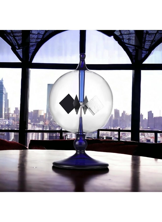 Blue Solar Power Radiometer Sun Light Energy Crookes Spinning Vanes Windmill Gift Home Desk Decoration