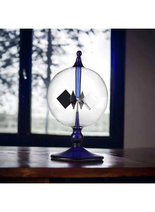 Blue Solar Power Radiometer Sun Light Energy Crookes Spinning Vanes Windmill Gift Home Desk Decoration