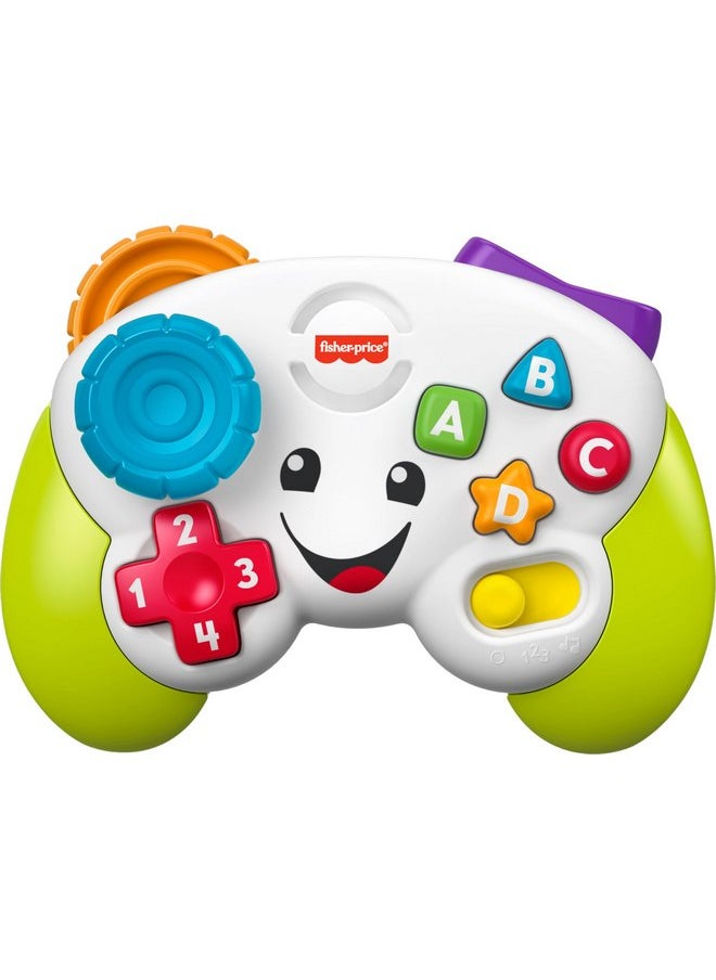 Fisher-Price Baby & Toddler Toy Laugh & Learn Game & Learn Controller Green Pretend Video Game with Music & Lights for Infants Ages 6+ Months