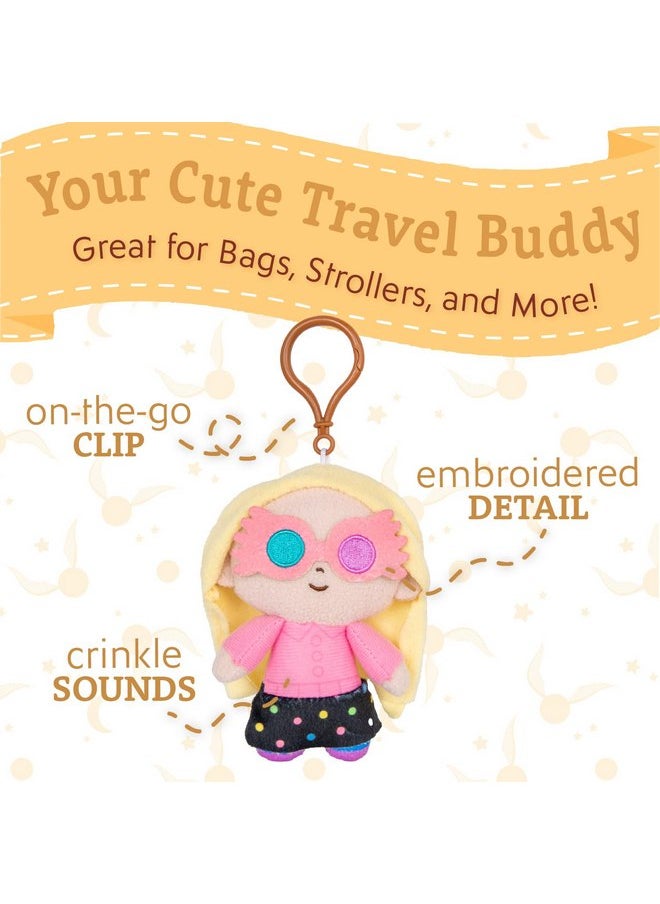 Harry Potter Luna Lovegood Plush Clip On Sensory Toys for Toddlers 1-3, Halloween Baby Toys & Learning Toys for Kids, Soft Plushie Baby Halloween Toys