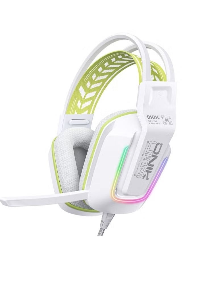 X13 RGB Colorful Lighting Wired Gaming Headset with Microphone – Immersive Stereo Sound, Noise-Cancelling Mic, Adjustable Headband, Soft Cushioned Ear Cups – Comfortable for Long Sessions, Ideal for Gaming, Streaming, and Communication – Compatible with PC, PS4, Xbox, and Mobile