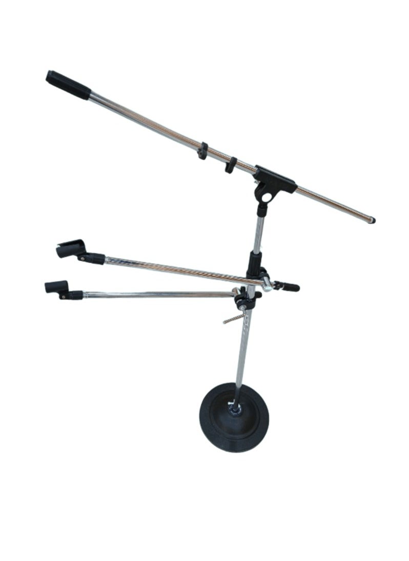 Namaz Mic Stand, Round Base Adjustable 3 Booms Microphone Stand for holding microphones during prayer, ceremonies & public speaking