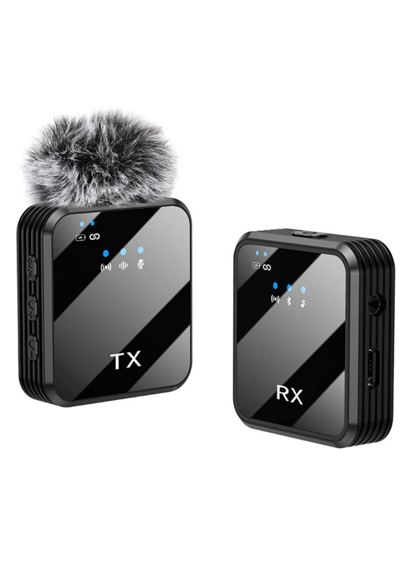 Wireless Lavalier Microphone for Podcast Outdoor field Recording noise-canceling Microphone,Tiny and Lightweight,For Iphone,Android,Camera,Camcorder,Computer sound cards, Mixers and Other devices