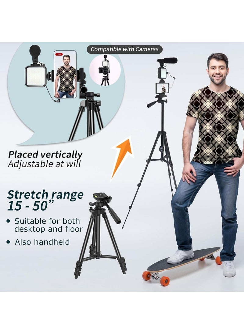 Vlogging YouTube Starter Kit – Complete Bundle for Beginners, Includes Camera, Tripod, Microphone, Ring Light, and Accessories for High-Quality Content Creation