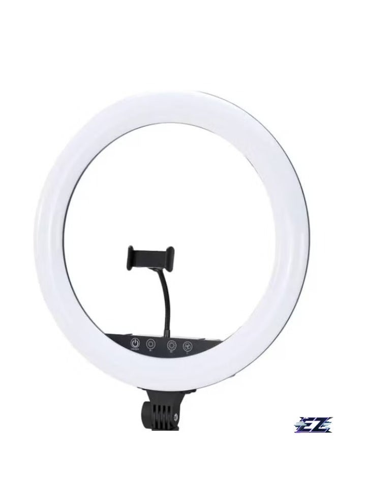 LED Soft Ring Light - MJ18 M45 Touch Control with 3 Phone Holder Clips & Remote (18