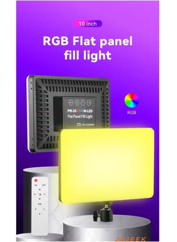 Spotlight for Photography RGB PM-26 – Professional LED RGB Spotlight with Adjustable Colors, 36W Power Output, Dimmable for Photography, Video, and Studio Use, Perfect for Portraits, Product Shots, and Content Creation, High-Quality Lighting for Creators