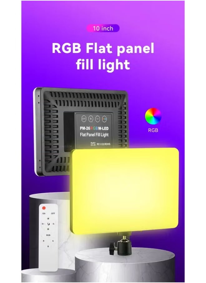 RGBW-LED Professional Photography Fill Light PM-36 – Adjustable LED Lighting for Studio, Video, and Portrait Photography, Multi-Color RGBW, 36W Power Output, Dimmable with Wide Color Temperature Range, Perfect for Content Creators, Vloggers & Influencers