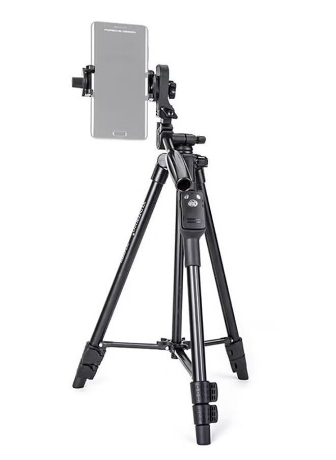 VCT-5208 Portable Tripod Stand With Remote Shutter Black