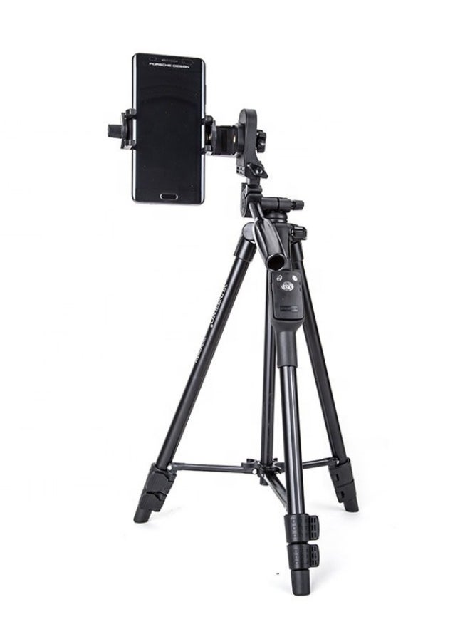 VCT-5208 Portable Tripod Stand With Remote Shutter Black