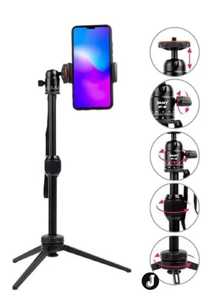 Table Tripod Stand – Lightweight Aluminum, 39.5cm Max Height, 3kg Load Capacity for Mobile Phones & Cameras