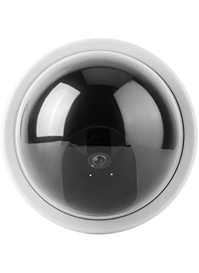 4pcs Dome Simulation Dummy Fake Security Camera, Anti-Theft CCTV Surveillance Camera with Flashing Led Light(White)