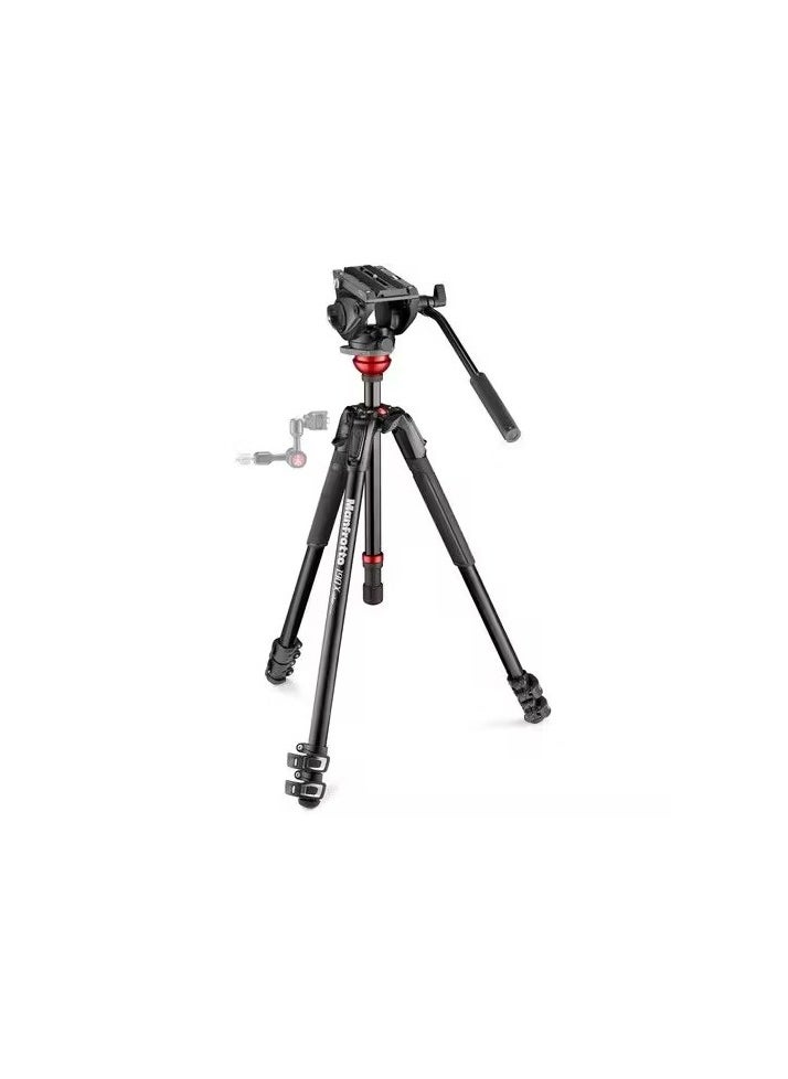 500 Fluid Video Head with 190X Video Aluminum Tripod & Leveling Column Kit -MVK500190XV