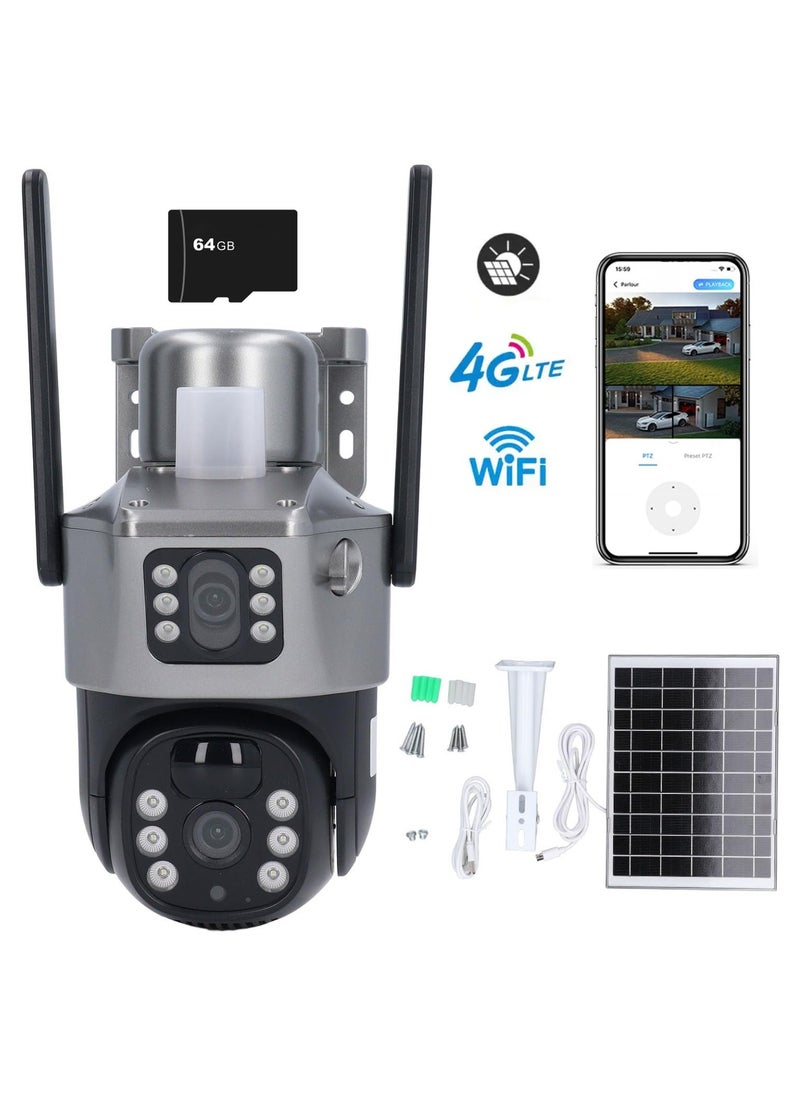 1080P Dual HD Lens Camera Outdoor Security Camera System For Home & Indoor-Outdoor WiFi IP Cameras With Different Modes 360 Wireless Camera With App Control Built-In Microphone And Speaker Waterproof Camera Human Detection Solar Security Cameras Motion Detection 4G IP66 Waterproof Camera With 128GB SD Card True Color View