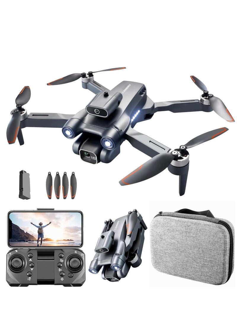 P12 Pro Multi-Feature Drone with 4K & 1080P Dual Camera – 120° Wide-Angle Lens, FPV WiFi Live Streaming, Smart Position Locking, Foldable & Lightweight, Remote Control, One-Key Return, Gesture & Voice Control – Perfect for Aerial Photography & Travel (Multicolor)