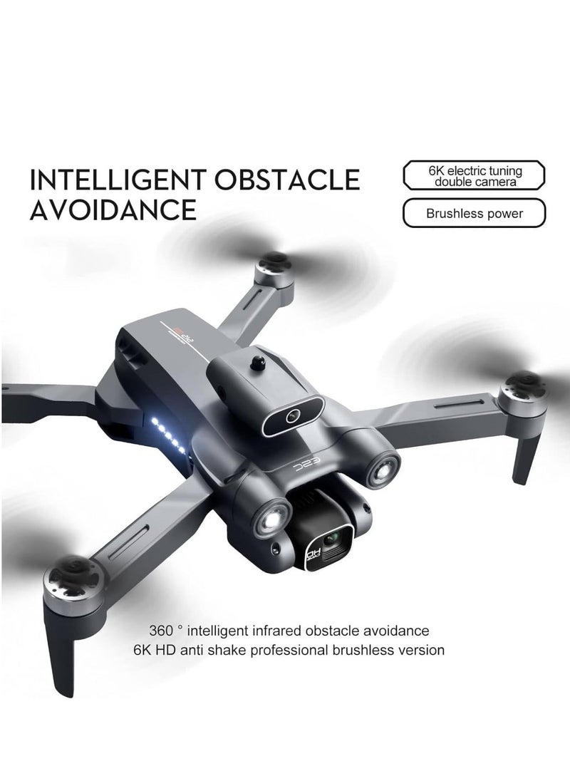 P12 Pro Multi-Feature Drone with 4K & 1080P Dual Camera – 120° Wide-Angle Lens, FPV WiFi Live Streaming, Smart Position Locking, Foldable & Lightweight, Remote Control, One-Key Return, Gesture & Voice Control – Perfect for Aerial Photography & Travel (Multicolor)