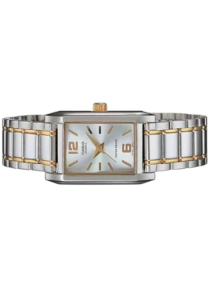 Casio Women's Watch - LTP-1235SG-7ADF Silver Dial, Silver/Gold Band