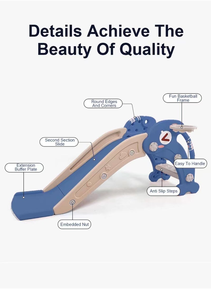 Children's Slide Indoor Household Small Kids Slide for Toddlers Indoor Freestanding Slide Easy Assemble Children Climber Playset Toy Climber Freestanding Toddler Slide