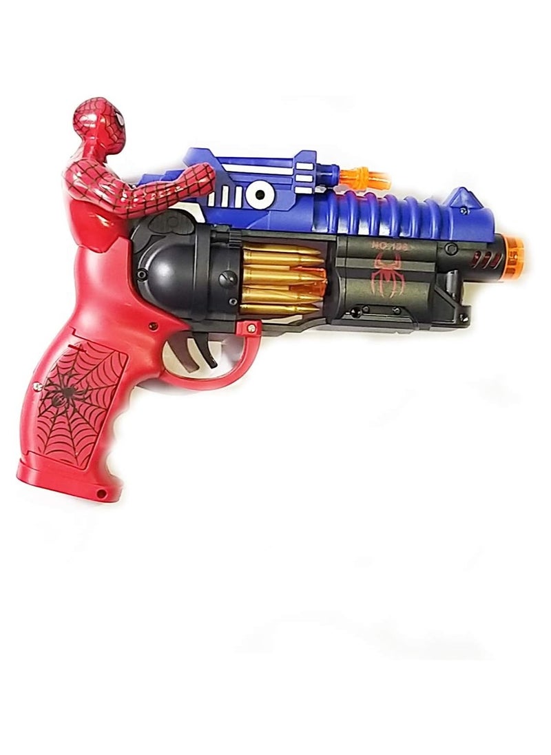 Spider Man Gun with Amazing Lights and Sounds - Interactive Toy Blaster with Realistic Sound Effects & LED Lights for Kids