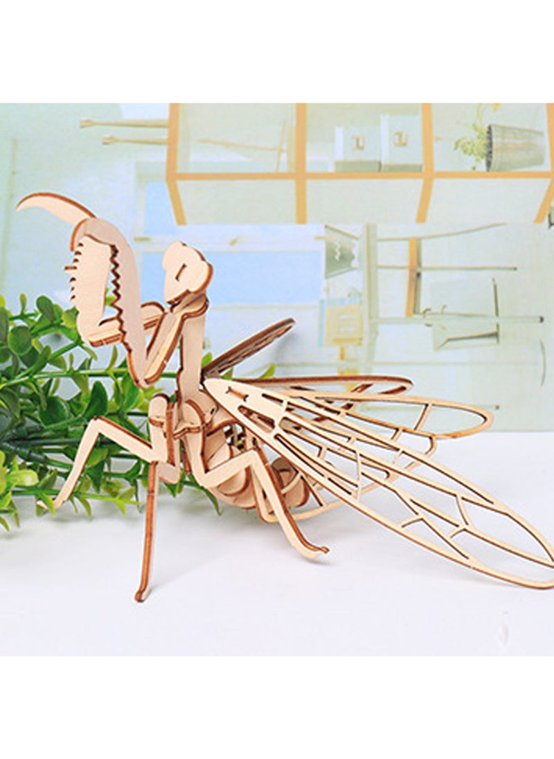 15CM 3D Wooden Insect Jigsaw Mantis Animal Skeleton Assembly Model Jigsaw DIY Crafts Gift For Kids And Adults Teens Boys Girls