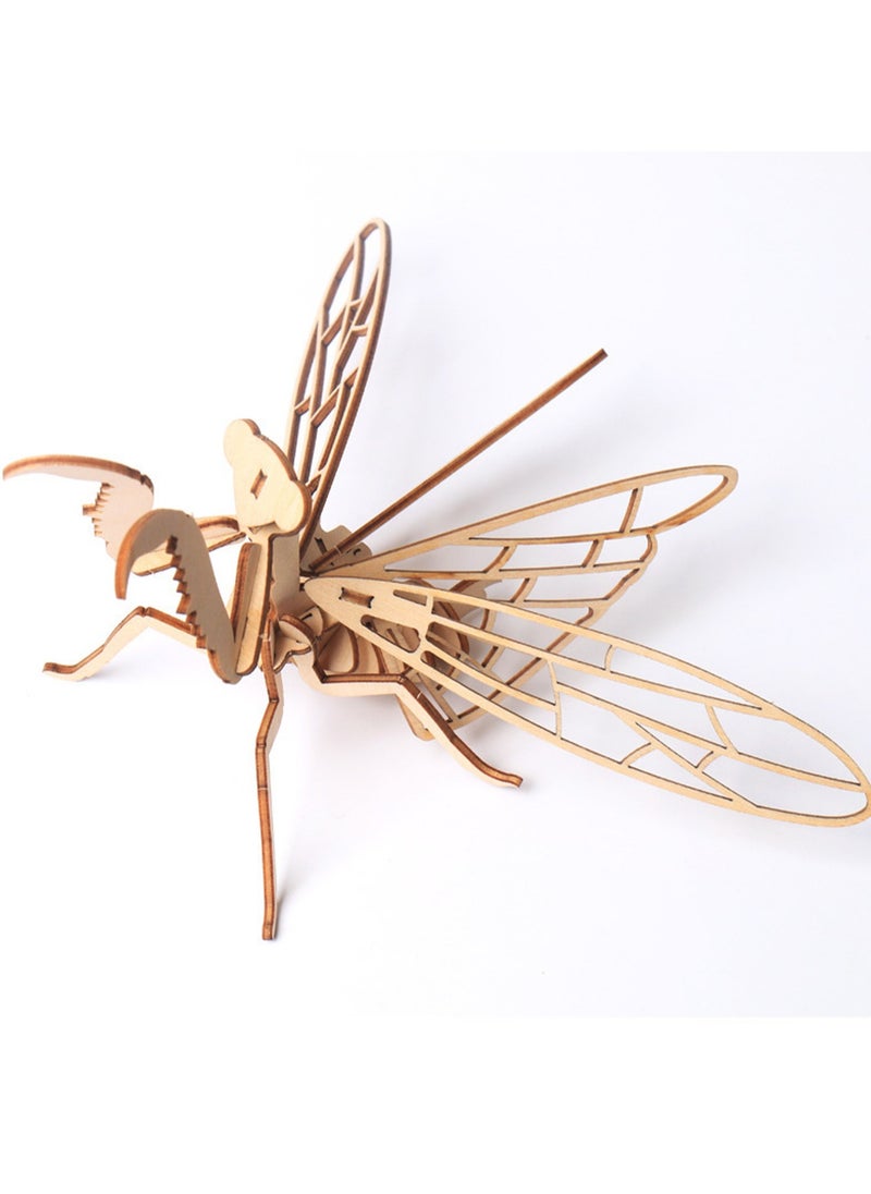 15CM 3D Wooden Insect Jigsaw Mantis Animal Skeleton Assembly Model Jigsaw DIY Crafts Gift For Kids And Adults Teens Boys Girls