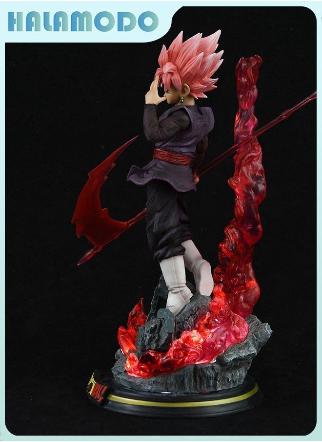 Dragon Ball Super Saiyan Kakarot Rose Pink Goku Figure, Perfect Birthday Gift and Captivating Desktop Decoration